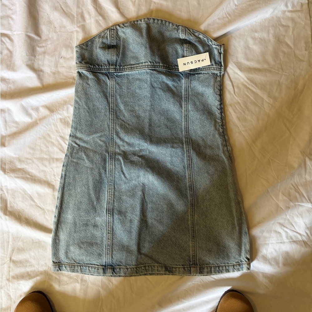 PacSun Strapless Denim Dress